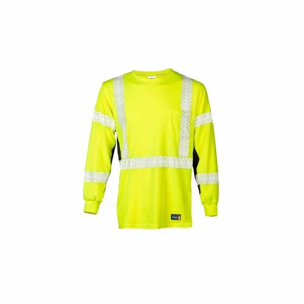 Premium Black Series FR Long Sleeve T-Shirt, Yellow/Lime, 2XT, Kishigo, Mfr#: F506-2XT